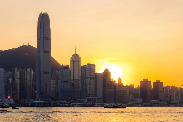 Hong Kong Novembre 2021 Hong Kong Tramonto — Foto Stock