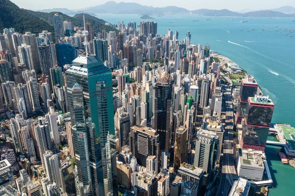 Hong Kong Novembre 2021 Veduta Aerea Della Città Hong Kong — Foto Stock