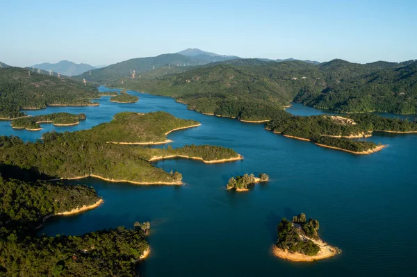 Bovenaanzicht Van Hong Kong Tai Lam Chung Reservoir — Stockfoto