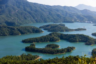 Hong Kong Tai Lam Chung rezervuarının en üst görüntüsü
