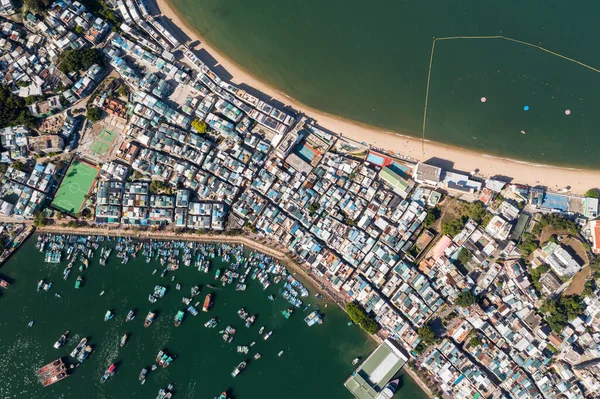 Vista Arriba Hacia Abajo Isla Cheung Chau Ciudad Hong Kong — Foto de Stock