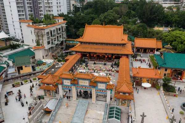 Wong Tai Sin Hong Kong Julho 2021 Vista Superior Templo — Fotografia de Stock