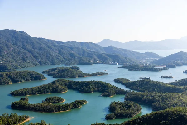 Bovenaanzicht Van Hong Kong Tai Lam Chung Reservoir — Stockfoto