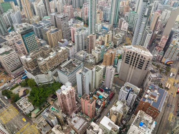 Mong Kok Hong Kong January 2022 Drone Fly Hong Kong — Stock fotografie
