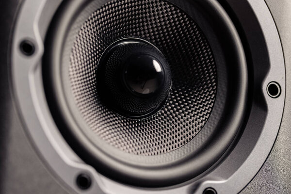 Hifi audio speaker close up