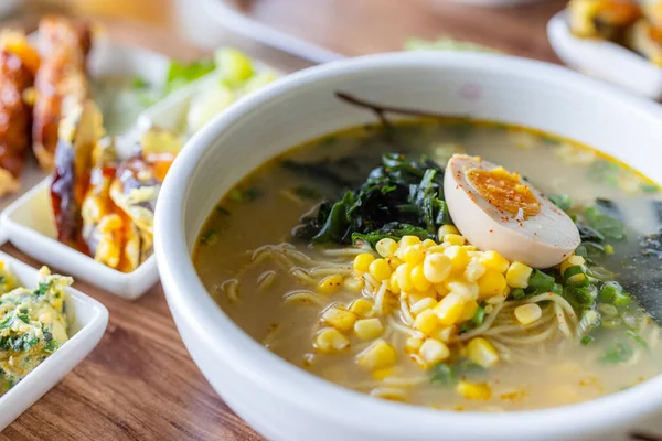 Japonês Ramen Sopa Tigela Restaurante — Fotografia de Stock