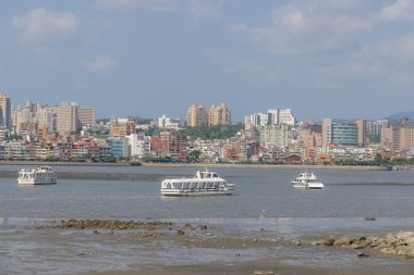 New Taipei, Tayvan - 08 Eylül 2022: Tayvan Bali sahil bölgesi 