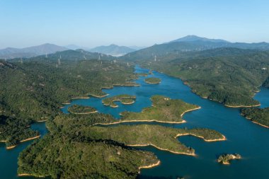 Hong Kong Tai Lam Chung rezervuarının en üst görüntüsü