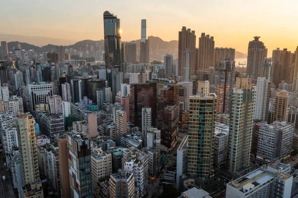 Mong Kok Hong Kong Novembro 2021 Vista Aérea Cidade Hong — Fotografia de Stock