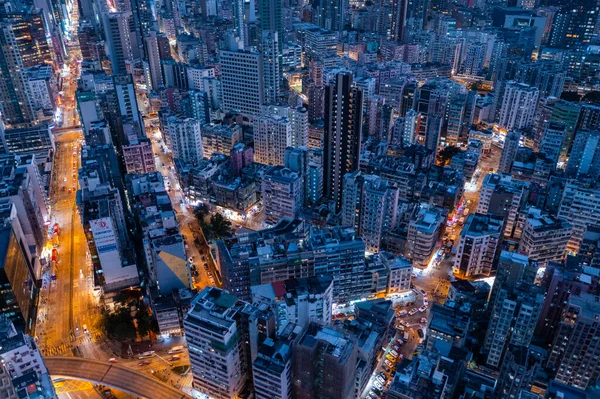 Монг Кок Гонконг Ноября 2022 Года Вид Город Гонконг Ночью — стоковое фото
