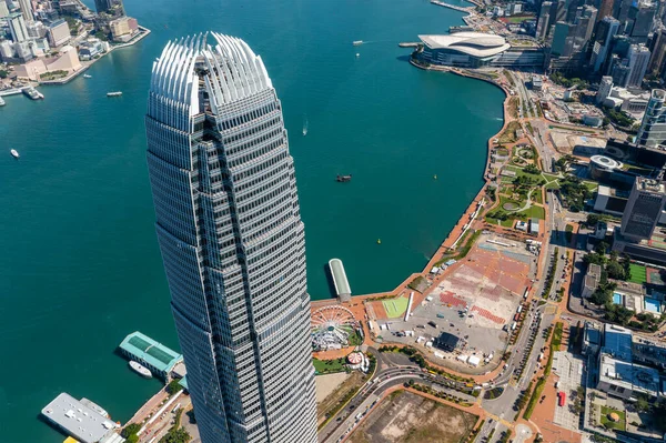 Hong Kong Листопада 2021 Top View Hong Kong Business District — стокове фото