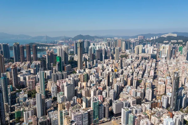 Kowloon Hong Kong Novembre 2021 Vista Dall Alto Della Città — Foto Stock