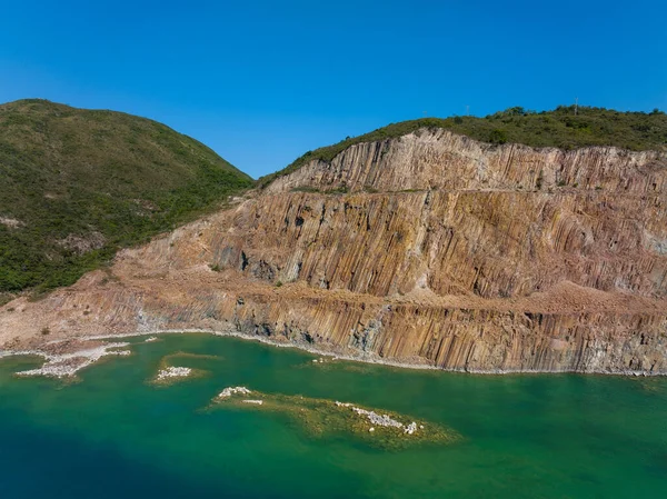 Vista Aérea Del Geoparque Natural Hong Kong Sai Kung — Foto de Stock