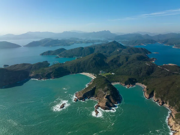 Letecký Pohled Krajinu Hong Kong Sai Kung — Stock fotografie