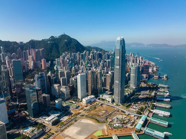 Hong Kong Dicembre 2021 Veduta Aerea Della Città Hong Kong — Foto Stock