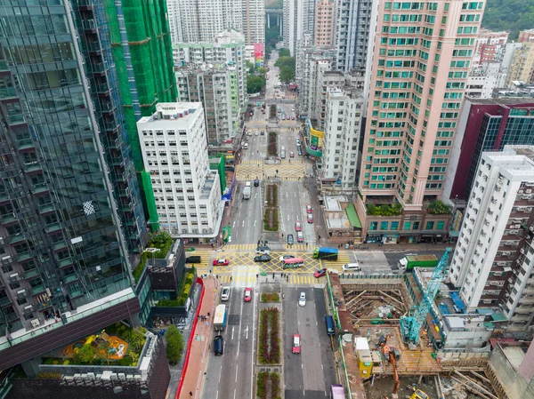 香港长沙湾 2021年12月28日 香港住宅区概览 — 图库照片