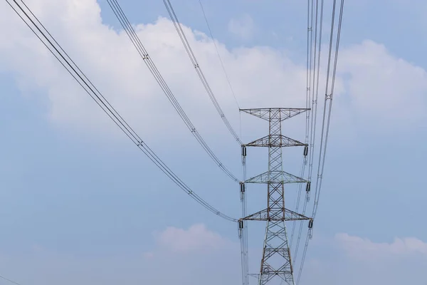 High Voltage Transmission Towers Line — Stock Photo, Image