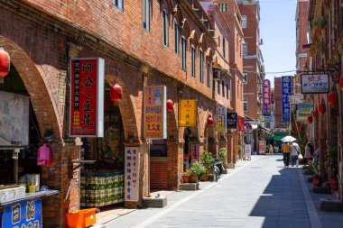 Akrabalar, Tayvan - 03 Temmuz 2022: Kinmen Mofan Caddesi