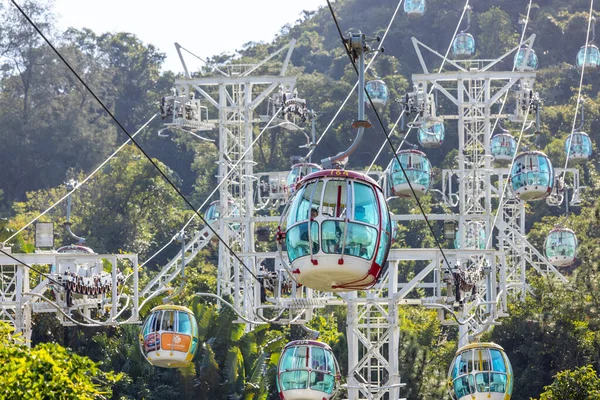 Χονγκ Κονγκ Δεκεμβρίου 2021 Cable Car Hong Kong Ocean Park — Φωτογραφία Αρχείου