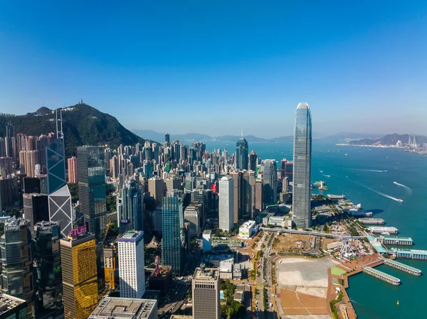 Hong Kong December 2021 Aerial View Hong Kong City — Stock Photo, Image