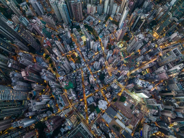 Central Hong Kong December 2021 Top View Compact City Central — Stock Photo, Image