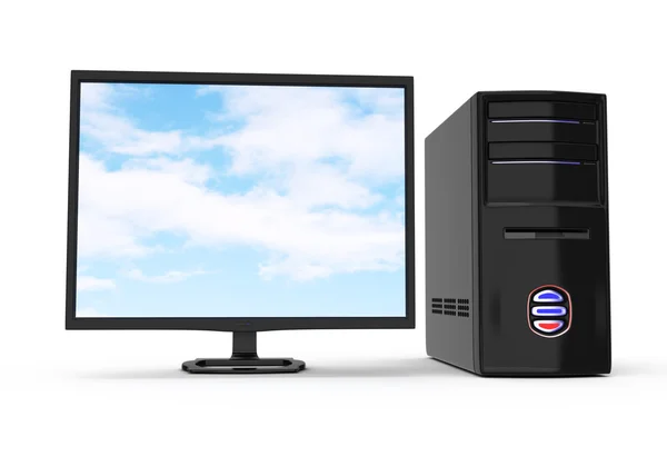 Black desktop computer — Stock Photo, Image
