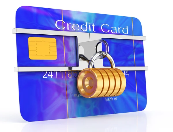 Kreditkarte gesperrt — Stockfoto