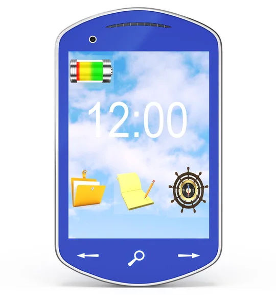 Smartphone blu — Foto Stock