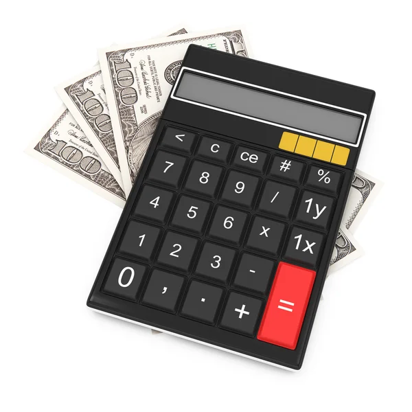 Calculadora y dinero — Foto de Stock