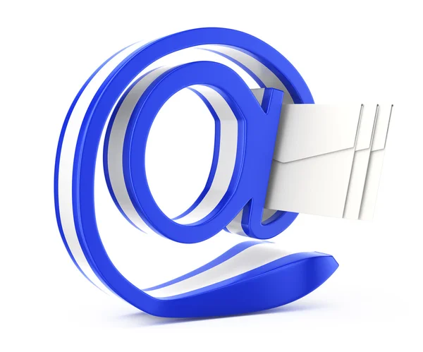 E-mail teken en enveloppen — Stockfoto