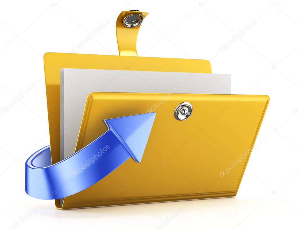 Folder and arrow