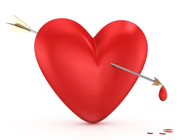 Heart and arrow — Stock Photo, Image