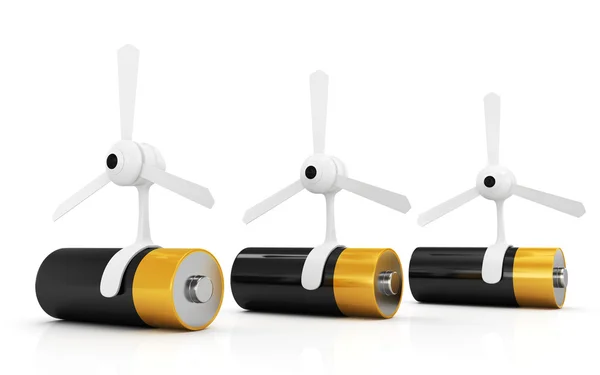 Batteries and turbines — Stock Photo, Image