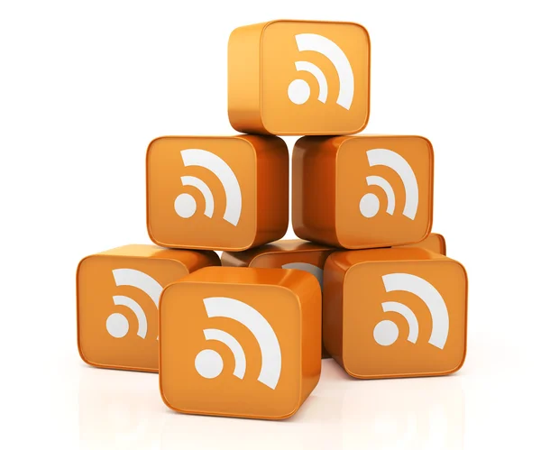 Rss cubes — Stock Photo, Image