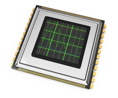 bilgisayar çipi diyagramı ile