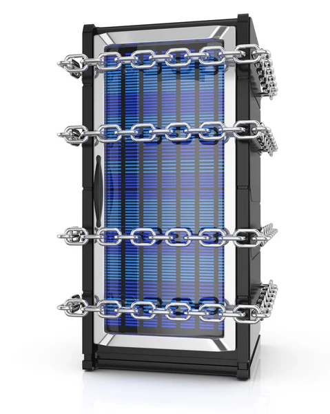 Server and chain — Stock Photo, Image