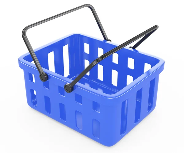 Blue shopping basket — Stock Photo, Image