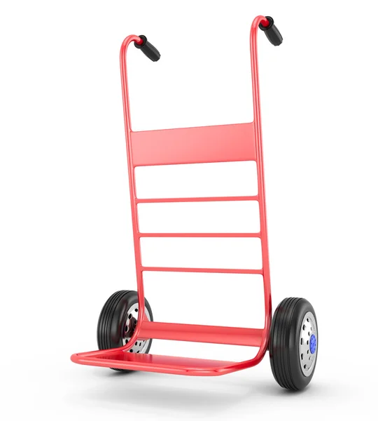 Červená ruční vozíky — Stock fotografie