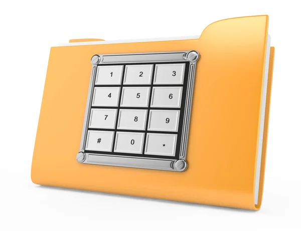 Folder with combination lock — Stock Photo, Image