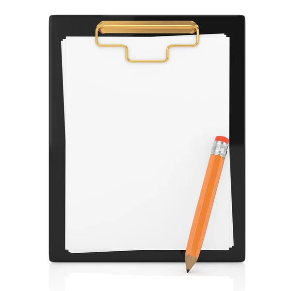 Clipboard and pencil — Stock Photo, Image