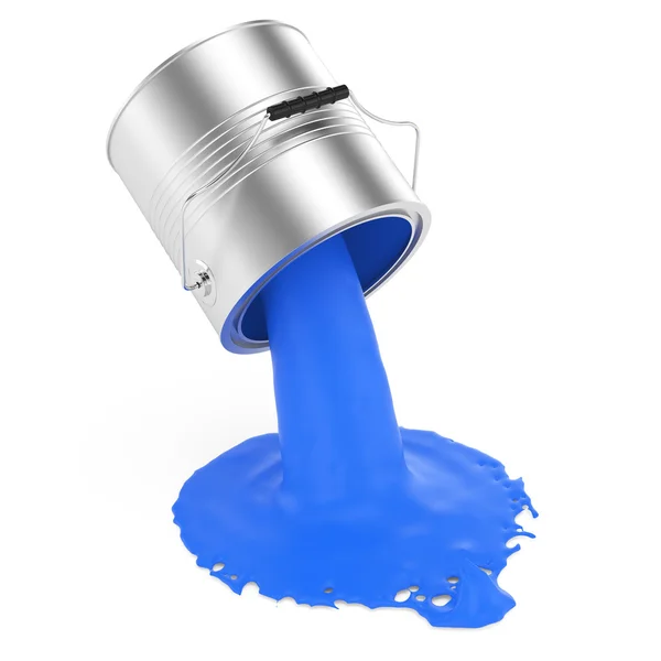 Verter tinta azul — Fotografia de Stock