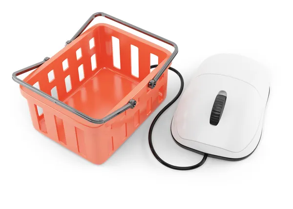 shoping sepet ve bilgisayar fare