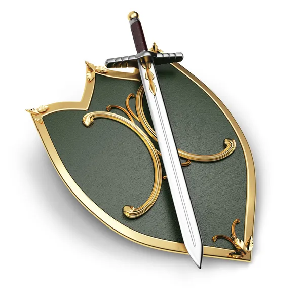 Shield and sword — Stock Photo, Image