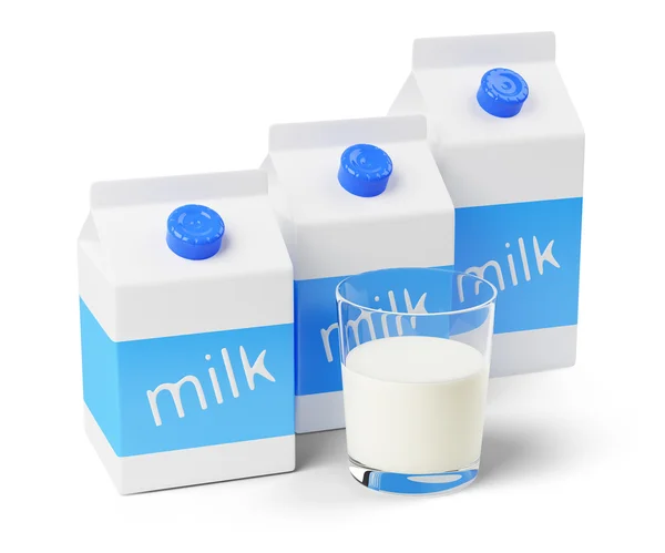 Milk cartons — Stock Photo, Image