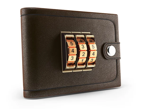 Wallet with combination lock — Stock Photo, Image