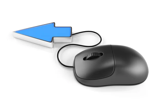 Mouse e cursore del computer — Foto Stock