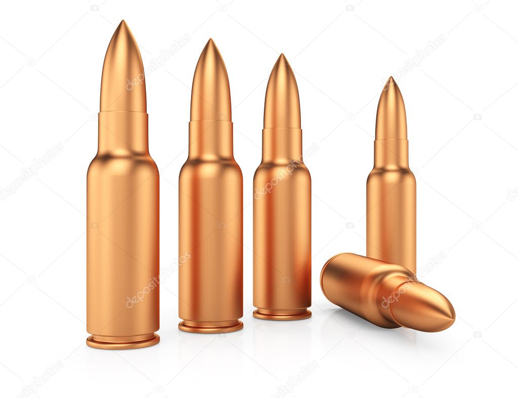 row of rifle cartridges