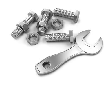 İngiliz anahtarı ve civatalar