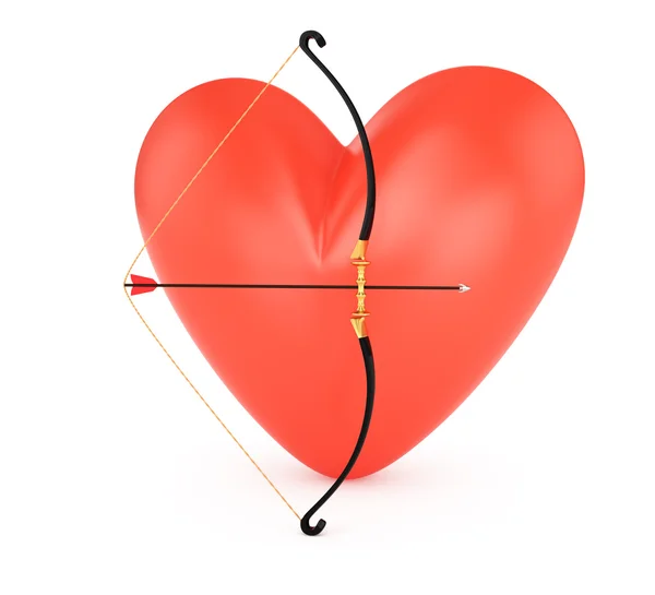 Heart and bow — Stock Photo, Image