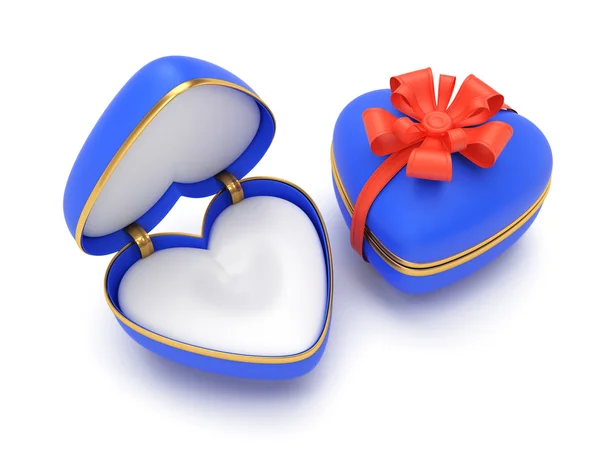Коробки подарков в форме сердца — стоковое фото